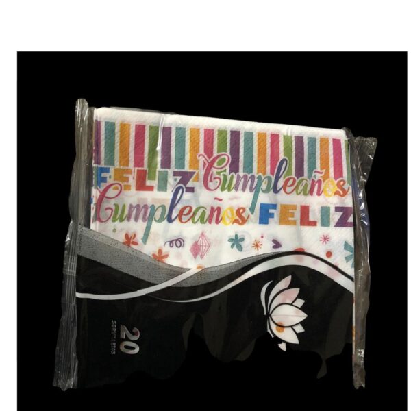 SERVILLETA FELIZ CUMPLEAÑOS X20