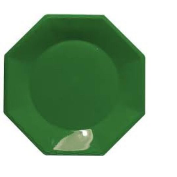 PLATO GRANDE OCTOGONAL VERDE X10