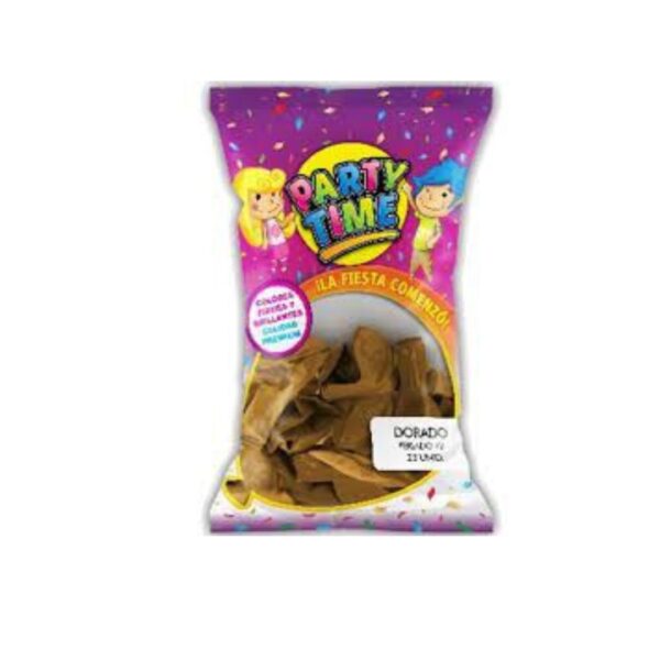 GLOBO 12" PARTY TIME PERL DORADO X25U