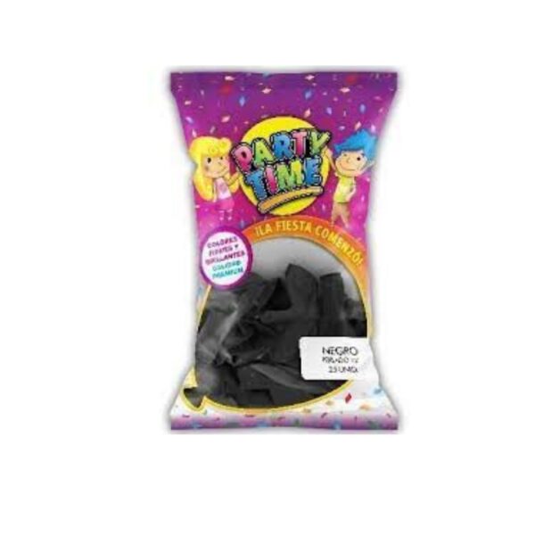 GLOBO 12" PARTY TIME PERL NEGRO X25U