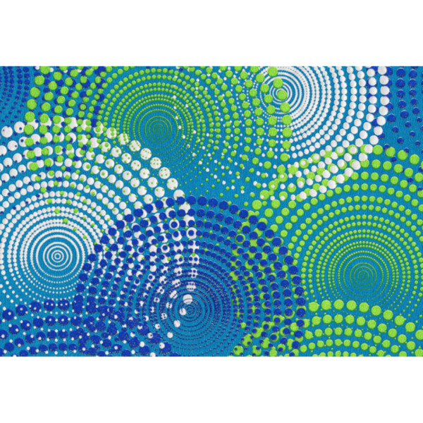BOBINA 35CM CIRCULOS AZUL X 200M
