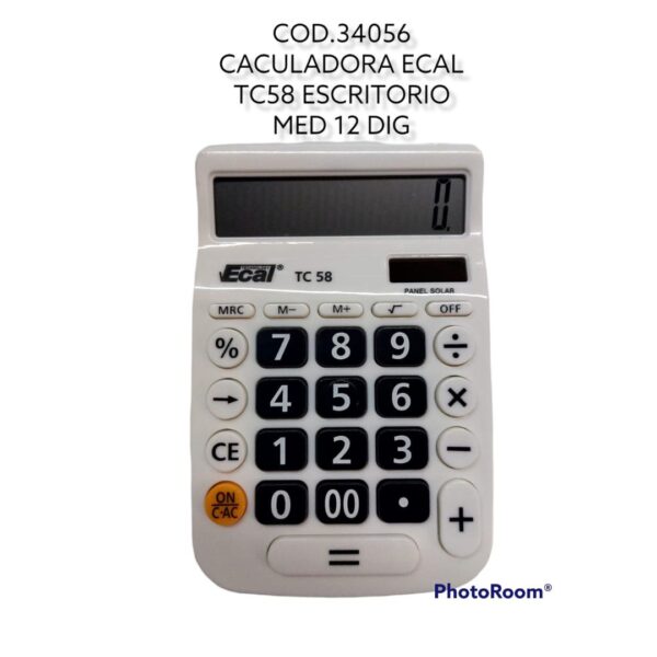 CALCULADORA ECAL TC58 ESCRITORIO MED 12 DIG (10)