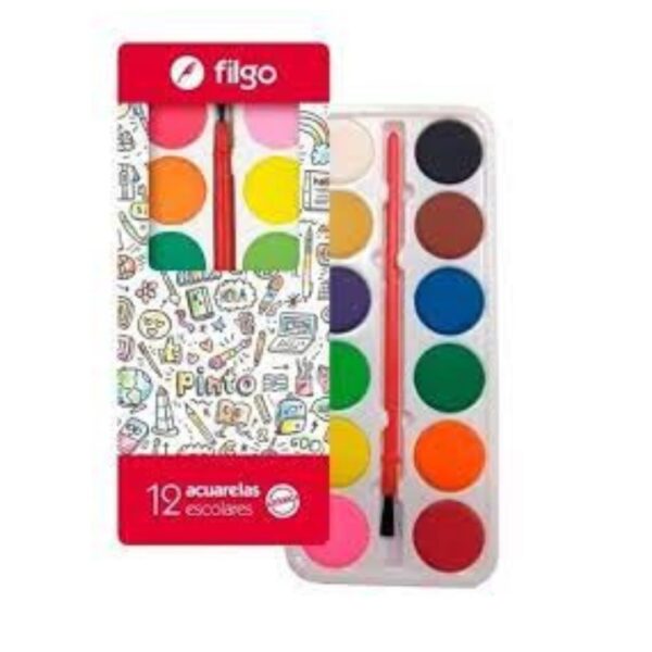 ACUARELA FILGO PINTO ESTUCHE X12 WT-AC12