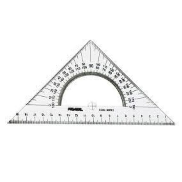 ESCUADRA CON TRANSPORTADOR 21CM PRO ARTE X10
