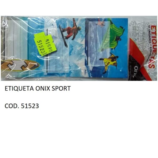ETIQUETA ESCOLAR ONIX SPORTS X12