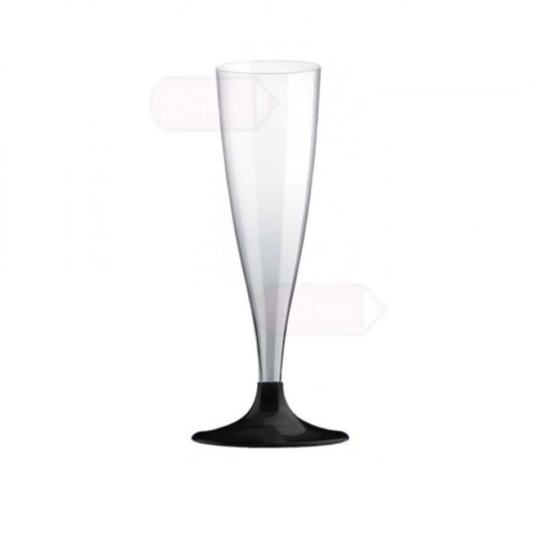 COPA CHAMPAGNE PIE NEGRO (X250)