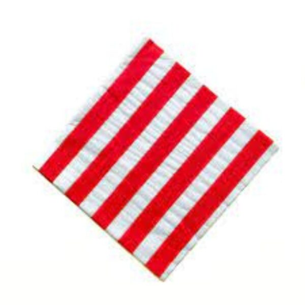 SERVILLETA RAYADA ROJO X50
