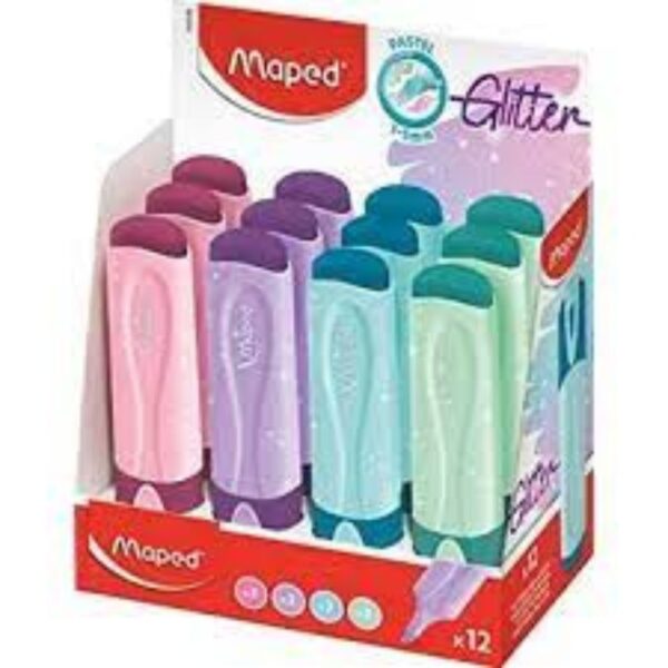 RESALTADOR MAPED PASTEL GLITTER X12 SURT (12)