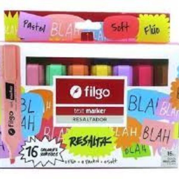 RESALTADOR FILGO PASTEL X16 SURTIDO TXM-E16-SUR (10)
