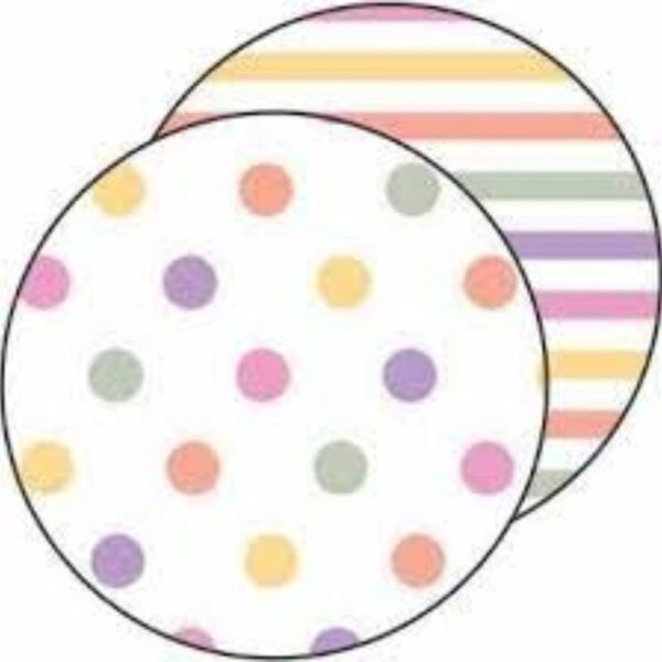 CARTULINA BIFAZ LUNAR/LINEAS PASTEL X10