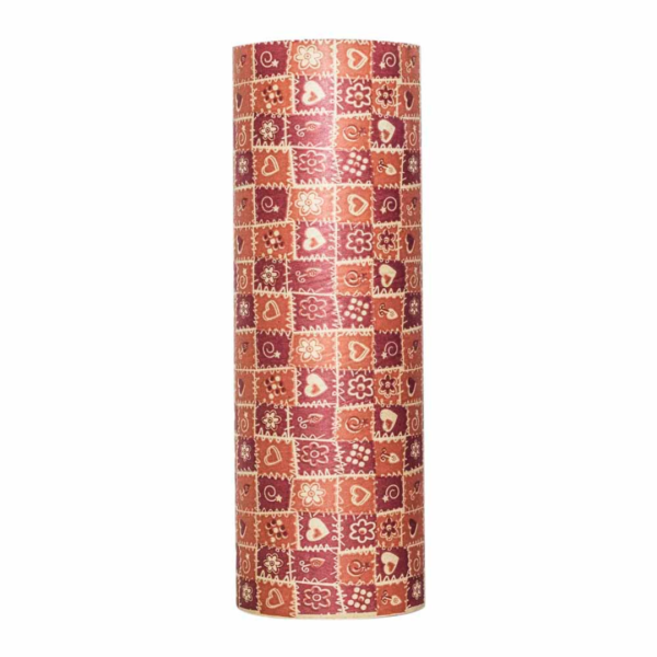 BOBINA SUIPACHA 20CM PATCHWORK ROJO/NARANJA