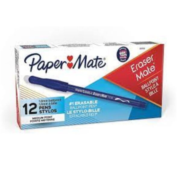 BOLIGRAFO BORRABLE PAPER MATTE AZUL  X12