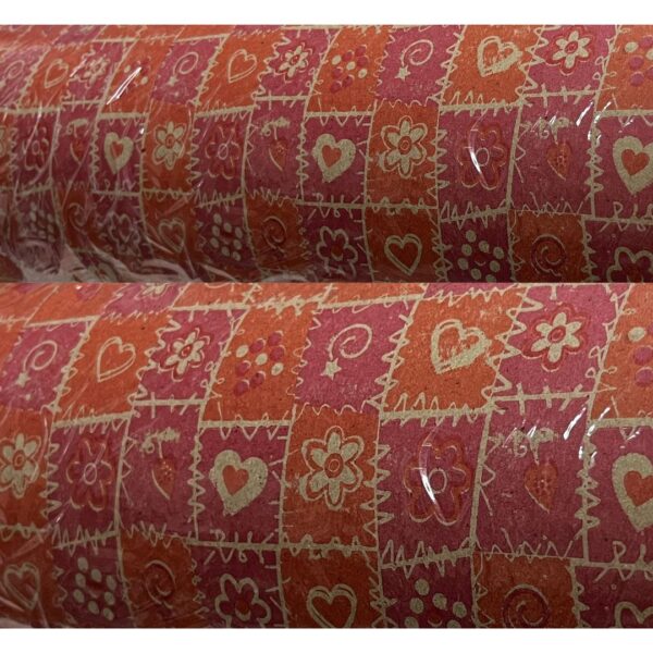 bobina suipacha 60cm fondo kraf corazon rojo