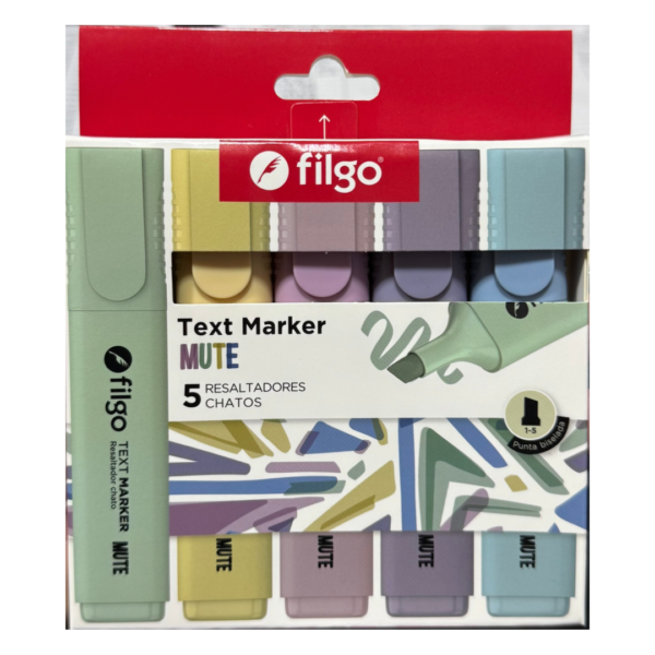 RESALTADOR FILGO TEXT MARKER MUTE X5 TXM-E5-MUTE