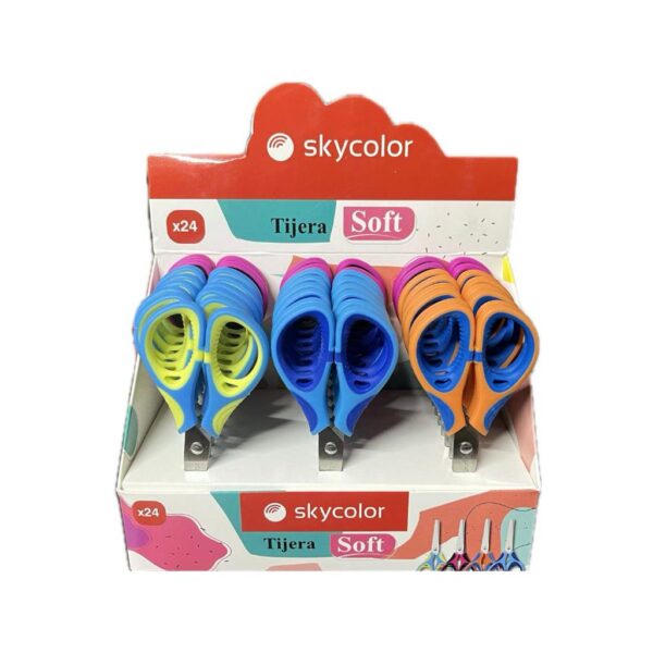 TIJERA 13CM SKYCOLOR X24U SOFT C/MANGO DE GOMA