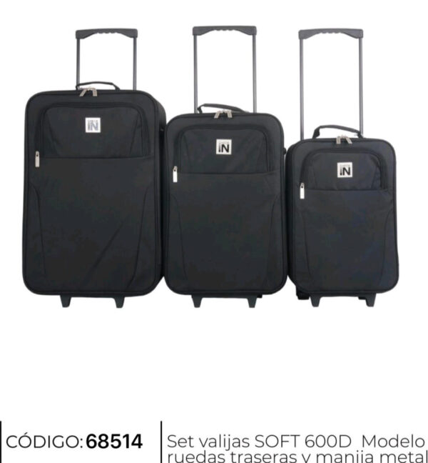 SET VALIJA SOFT 600D