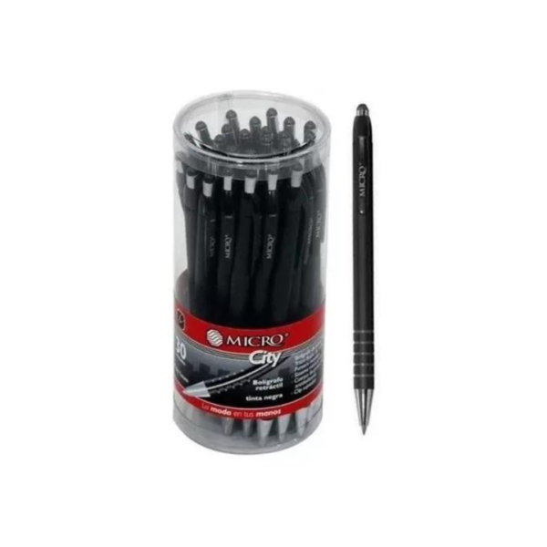 BOLIGRAFO MICRO RETRACTIL NEGRO X30U CITY