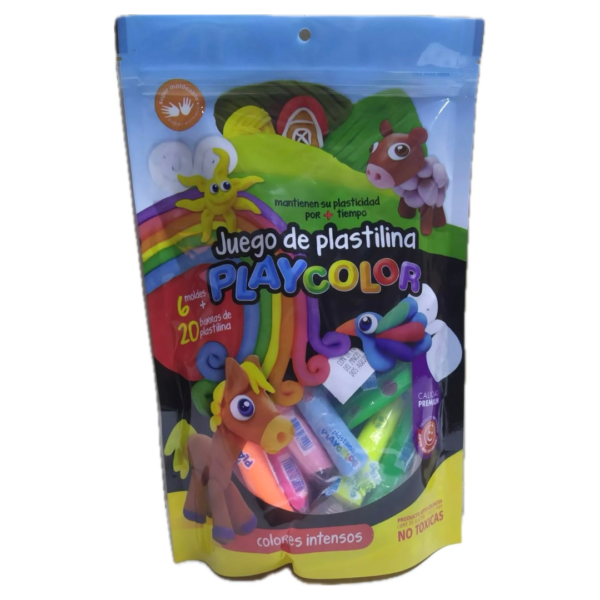 PLASTILINA PLAYCOLOR BOLSA GDE X20 BARR +6 CORTANTE (15)