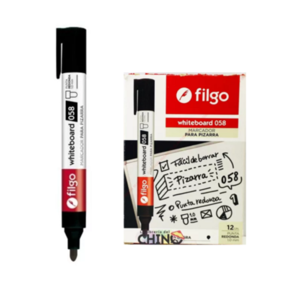 MARC PIZARRA FILGO 058 P/RED NEGRO X12