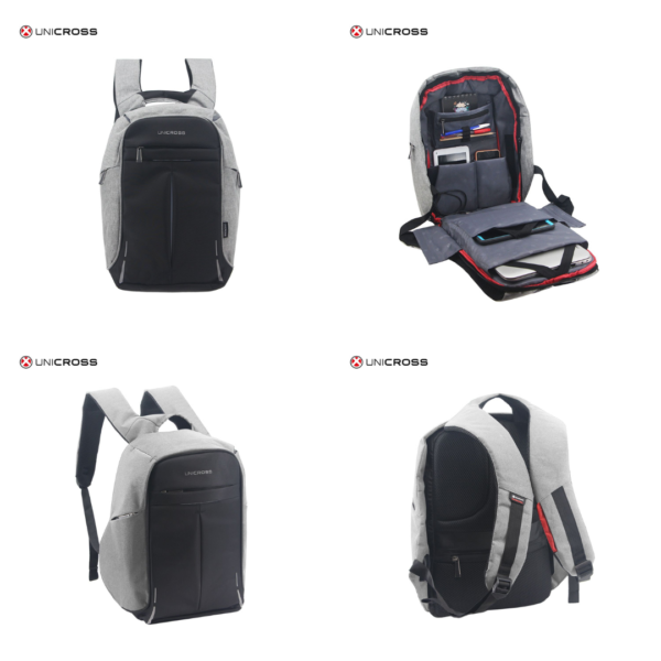MOCHILA UNICROSS ANTIRROBO USB 17"-62.3642.2