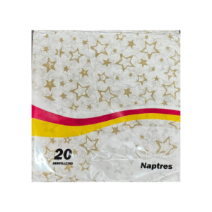 SERVILLETA ESTRELLAS ORO X20