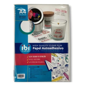 PAPEL FOTOGRAFICO ADHESIVO TRANSPARENTE A4 20HJS-615185