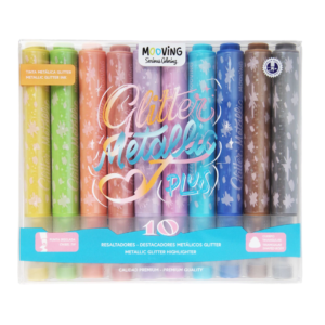 RESALTADOR MOOVING METALICO GLITTER X10U