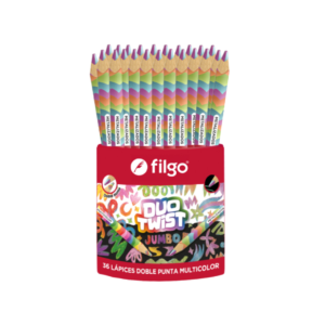 LAPIZ COLOR FILGO JUMBO DUO TWIST TUBOX36-(4) PN401J-T36-BIC