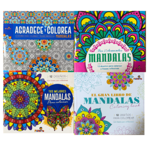 LIBRO MANDALAS 21X23 SURTIDOS X4 UNID