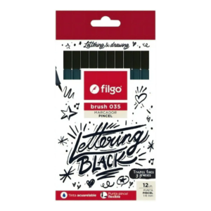 FIBRA FILGO BRUSH 035 P.PINCEL X12 NEGRO