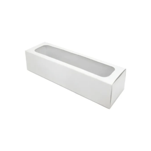 CAJA MACARONS C/VISOR X7/8u BLANCO  X10u