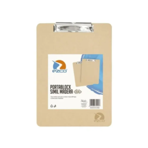 PLACA PORTABLOCK EZCO SIMIL MADERA A4