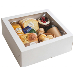 CAJA TORTA MEDIANA CUAD.C/VENTANA 25X25X10CM X10u