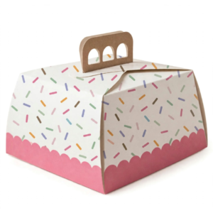CAJA TORTA GRAND.C/ASA MANIJA 28X28X12CM GRANAS X10u